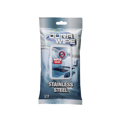 OATES DURA WIPE S/STEEL 20 17X20CM WIPES