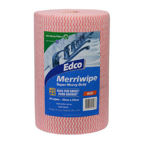 EDCO - MERRIWIPE SUPER H/DUTY -RED 90SHT