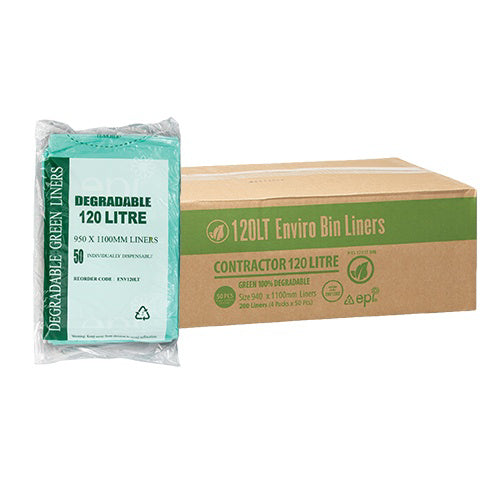 AP - DEGRADABLE BIN LINER 120L GREEN 200