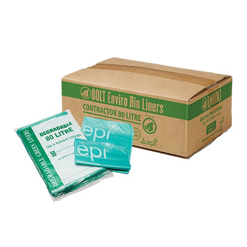 AP - DEGRADABLE BIN LINER 80LT GREEN 250