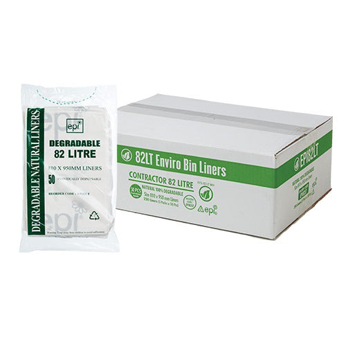 AP - DEGRADABLE BIN LINER WHITE 82LT