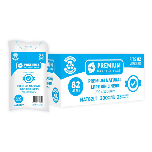 AP - PREMIUM NATURAL 82L CLEAR LDPE 200