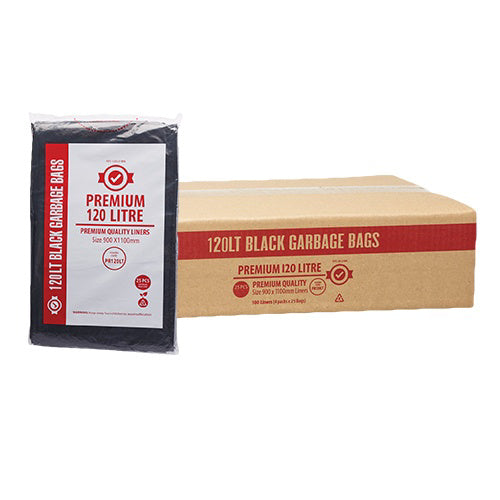 AP - PREMIUM BIN LINER 120L BLACK 100X1