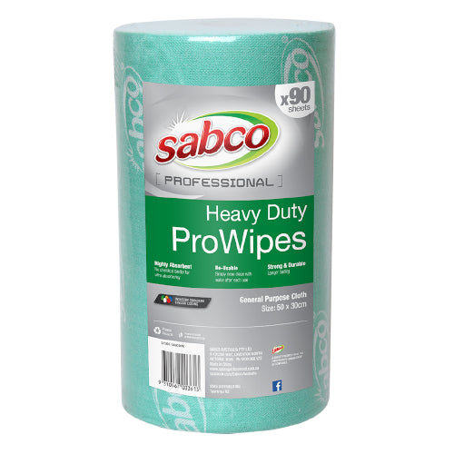 SABCO -  HEAVY DUTY  PROWIPES GRN 90X45M