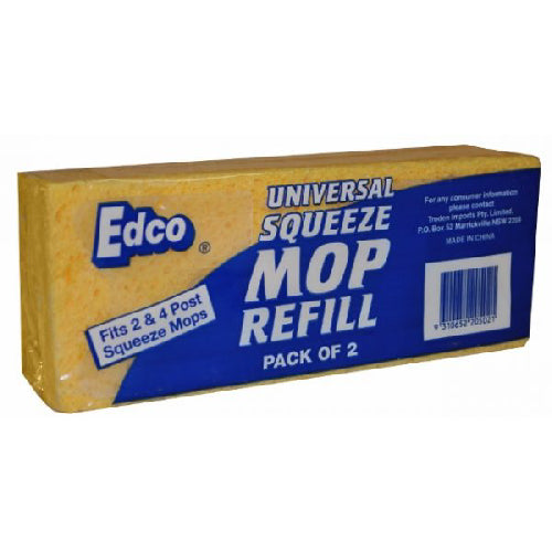 EDCO - UNIVERSAL SPONGE MOP REFILL 2PK