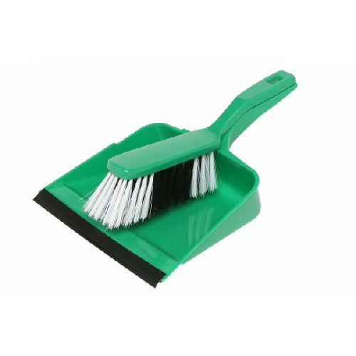 EDCO - DUST PAN AND BRUSH  GRN