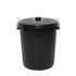 EDCO - PLASTIC GARBAGE BIN W/LID-BLK 73L