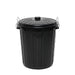 EDCO - PLASTIC GARBAGE BIN W/LID-BLK 73L