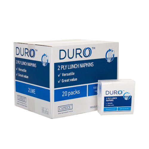 CAPRICE - DURO 2PLY LUNCH NAPKIN WHITE
