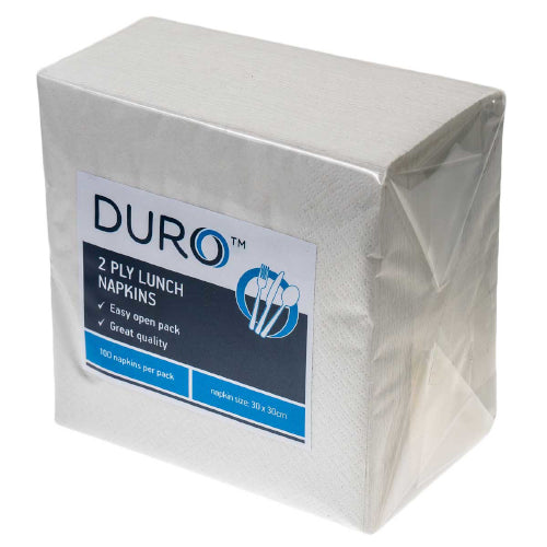 CAPRICE - DURO 2PLY LUNCH NAPKIN WHITE
