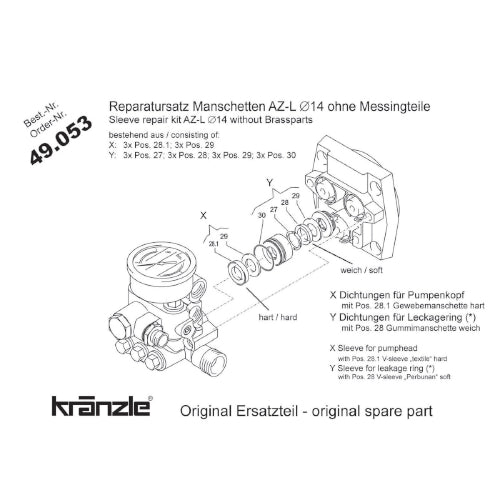 KRANZLE - REPAIR KIT SEAL