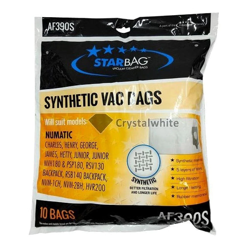 CS - NUMATIC VACBAG SYNTHNET 10PK AF390S