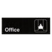 ECS - OFFICE SIGN BLACK & WHITE 230X75MM