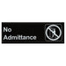 ECS - NO ADMITTANCE SIGN - BLACK & WHITE