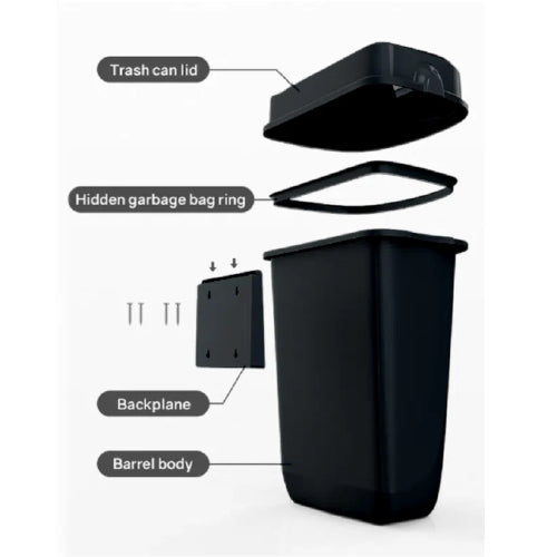 DA - PLAZA RUBBISH BINS BLACK - 32 L