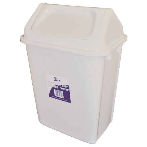 EDCO - SWING TOP TIDY 20L WHITE BIN