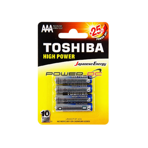 PWRDC - TOSHIBA ALKALINE AAA 4PK BATTERY