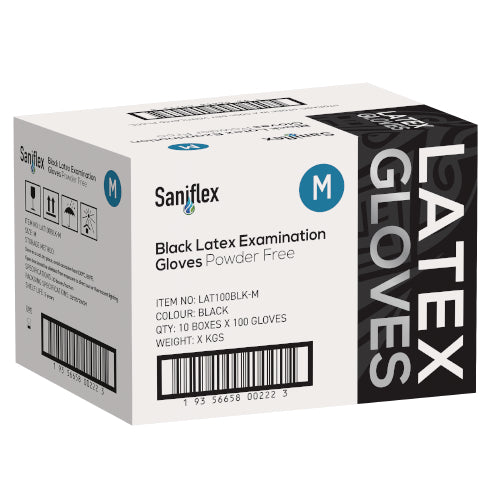 SF - LATEX EXAMINATION GLOVES MEDIUM