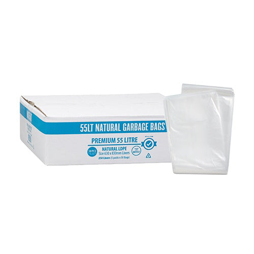 AP - PREMIUM NATURAL 55L CLEAR LDPE