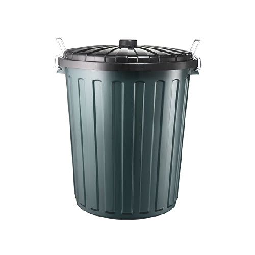 OATES - 75L GARBAGE BIN & LID GRN