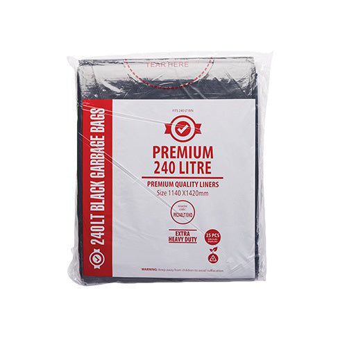 AP - PREMIUM BIN LINER EHD 240LT BLACK