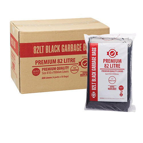 AP - PREMIUM BIN LINER 82L EHD BLACK 200