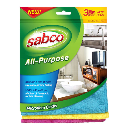 SABCO - MIXED MICROFIBRE CLOTHES 8PK