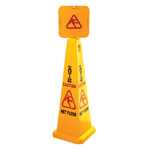 SABCO - CAUTION WET FLOOR CONE YELLOW