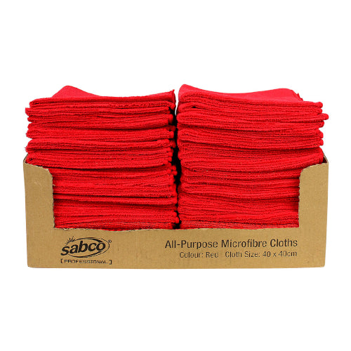 SABCO - MICROFIBER CLOTH RED 50PK