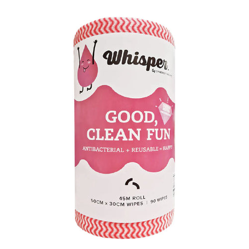 WP - WHISPER WIPE ROLL HEAVY DUTY RED