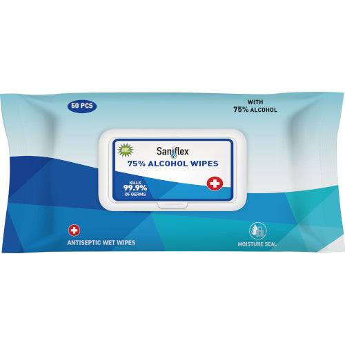 SF - 75% ALCOHOL ANTIBACTERIAL WIPES 50