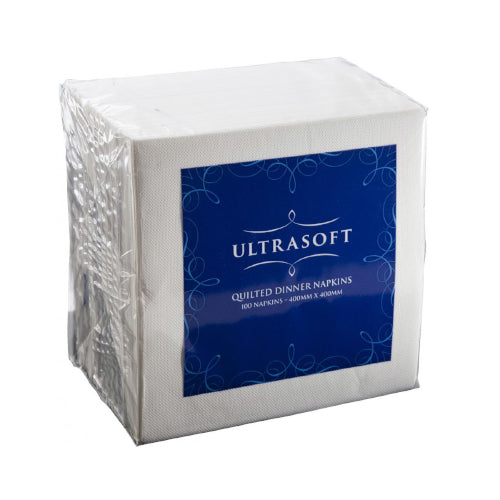 CAPRICE - WHITE QUILTED DINER NAPKINS